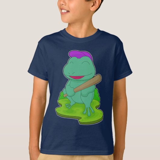 T-shirt Batte de baseball de grenouille (Devant)