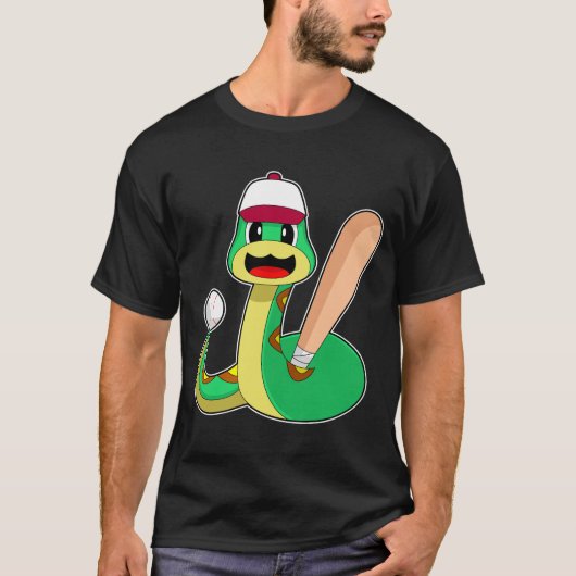 T-shirt Batte de baseball de serpent (Devant)