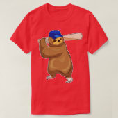 T-shirt batte de baseball Sloth Baseball 2 (Design devant)