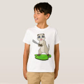 T-shirt Batte de baseball suricate Baseball (Devant entier)