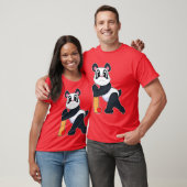 T-shirt Batte de cricket Panda (Unisexe)