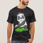 T-shirt Batte de cricket Panda (Devant)