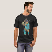 T-shirt Batte de cricket taureau (Devant entier)