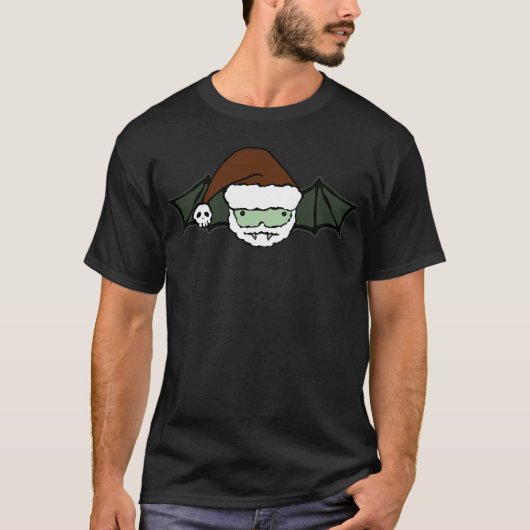T-shirt Batte de Père Noël de vampire (Devant)