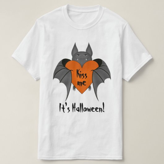 T-shirt Batte drôle romantique de Halloween (Design devant)