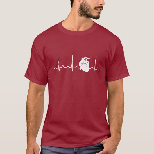 T-shirt Battement de coeur de cardiologue (Devant)