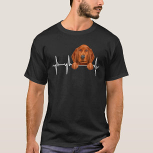 T-shirt Battement de coeur de chien pour Redbone Coonhound