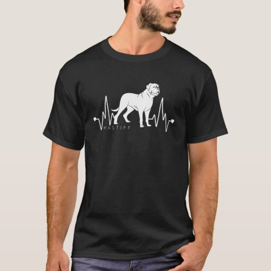 T-shirt Battement de coeur de Mastiff (Devant)