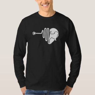 T-shirt Battement de coeur de patte de chien Affenpinscher