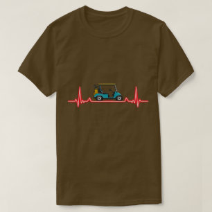 T-shirt Battement de coeur de voiturette de golf