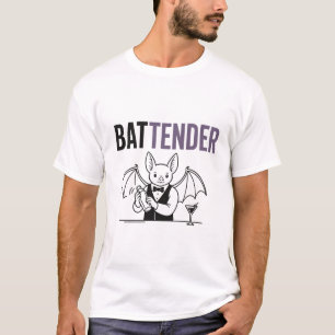 T-shirt Battender – Jeu de mots drôle sur chauve-souris ba