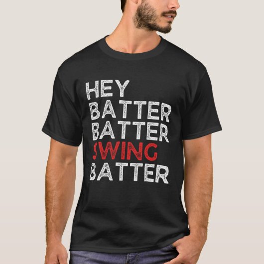 T-shirt Batter Batter Swing Batter Pitcher Baseball (Devant)
