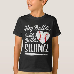 T-shirt Batter Swing Baseball Coeur Maman Mignonne Mère Fe
