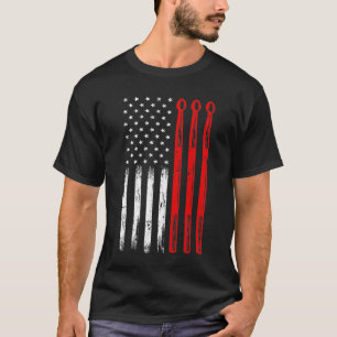 T-shirt Batterie américaine à tambours USA Flag