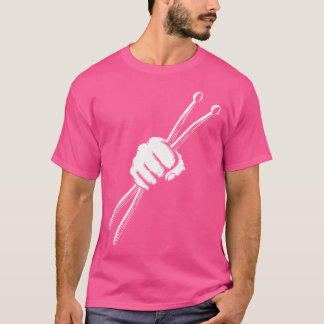 T-shirt Batterie Cool Baguettes de batterie Batterie Rock