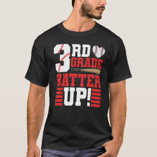 T-shirt Batterie de 3e année Baseball de retour à l'école 