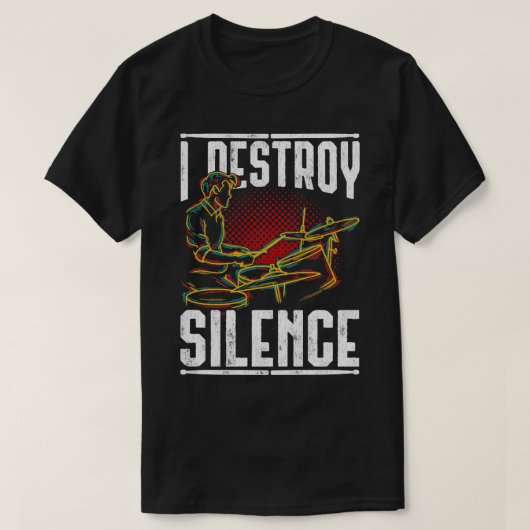 T-shirt Batterie de percussion musicale (Design devant)