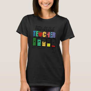 T-shirt Batterie De Vie Un Enseignant De 4E Année Du Lundi