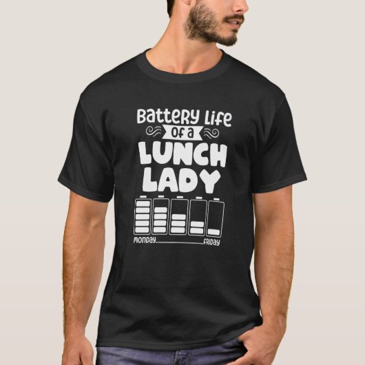 T-shirt Batterie Déjeuner Lady Dit Avec Graphic Cafeteria  (Devant)