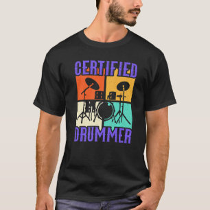 T-shirt Batterie Heavy Metal Punk Rock & Roll Dr Certifié