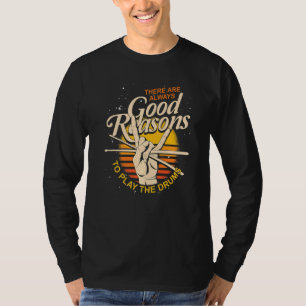 T-shirt Batterie Musique Drummer Batterie musicienne Rétro