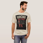 T-shirt Batterie sociale : 1%  (Devant entier)