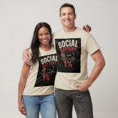 T-shirt Batterie sociale : 1%  (Unisexe)