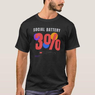 T-shirt Batterie sociale 3% – Conception technologique drô