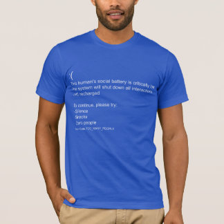 T-shirt Batterie sociale humaine Critiquement Faible Amusa