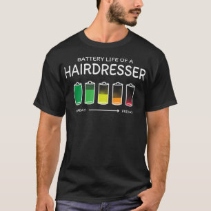 T-shirt Batterie vie d'un coiffeur amis coiffeur