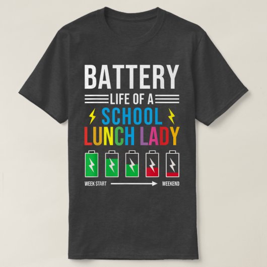 T-shirt Batterie Vie D'Un Déjeuner D'École Lady Funny Cafe (Design devant)