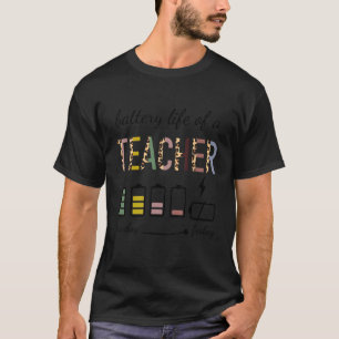 T-shirt Batterie Vie D'Un Enseignant 100 Jour D'École Pour