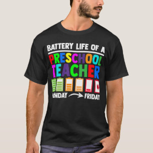 T-shirt Batterie Vie d'un enseignant de maternelle 1