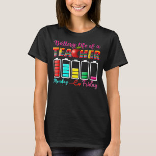T-shirt Batterie Vie D'Un Enseignant Meilleur Enseignant S