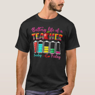 T-shirt Batterie Vie D'Un Enseignant Meilleur Enseignant S