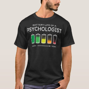 T-shirt Batterie vie d'un psychologue amis Psychologie