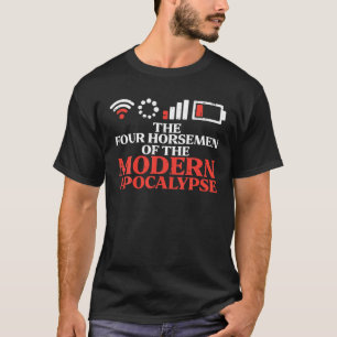 T-shirt Batterie Wifi Moderne Apocalypse Drôle Dit Hommes 