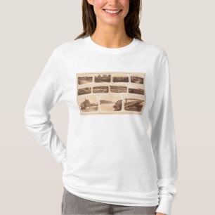 T-shirt Batteries, redoutes, bâtiment, canal, pont