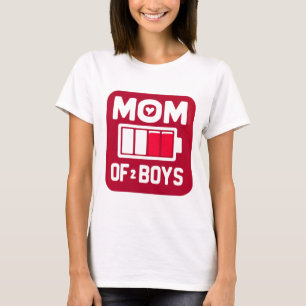 T-shirt Battery Drain Maman of Boys Funny Mother's Day Lif