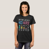 T-shirt Battery life of a NICU nurse humor level (Devant entier)