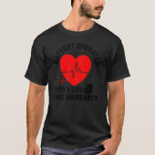 T-shirt Battery Operated Pacemaker Recipient Heart Attack  (Devant)