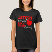 T-shirt Battery Operated With A Life Time Warranty Heart D (Devant)