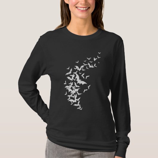 T-shirt Battes blanches sur le noir (Devant)