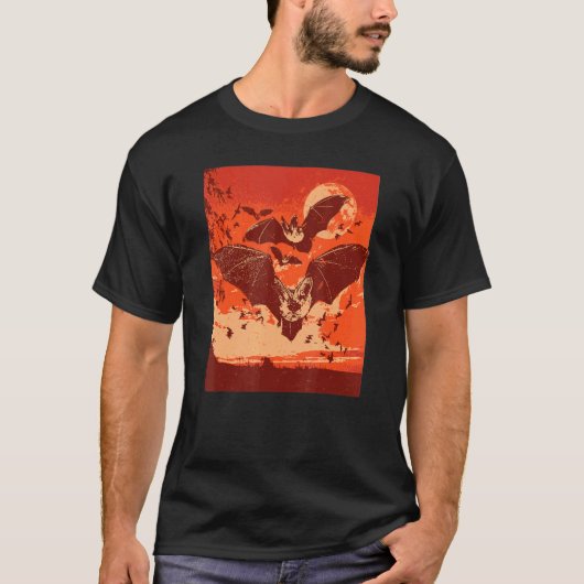 T-shirt Battes Vampire éffrayantes (Devant)