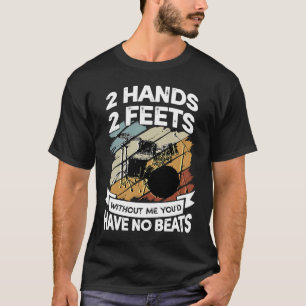 T-shirt Batteur Batteur Musique Tambours Instrument Homme