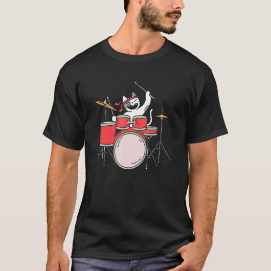 T-shirt Batteur Chat (Devant)
