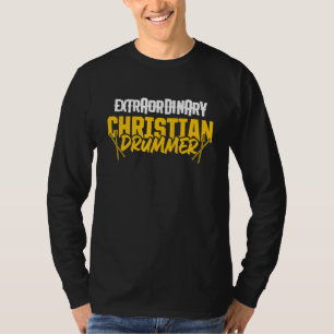 T-shirt Batteur chrétien Église de culte Joueur de batteri