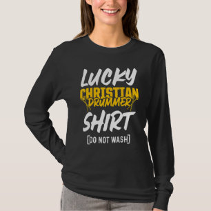 T-shirt Batteur chrétien Église de culte Joueur de batteri