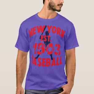 T-shirt Batteur de base-ball New York Est 1903 Vintage