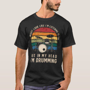 T-shirt Batteur Drôle Batterie Batterie Tambourinage
